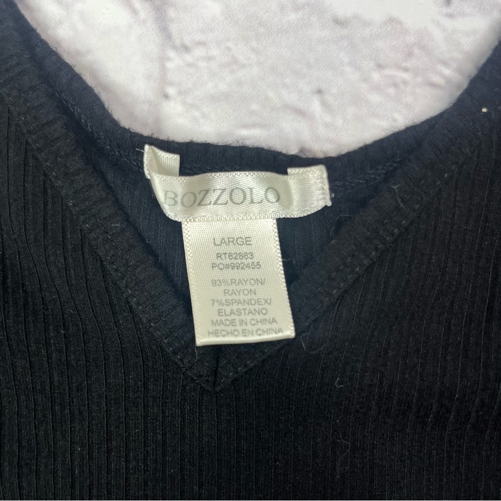Black Ribbed Tank Top - Picture 3 of 3
